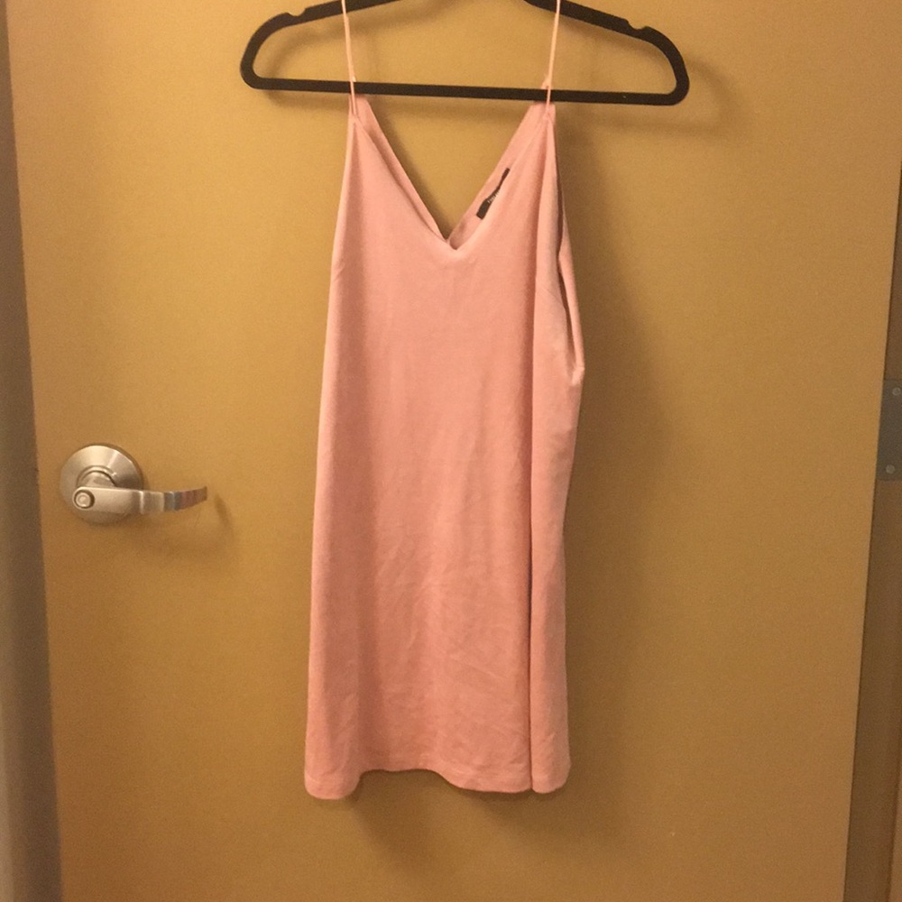Light pink suede dress